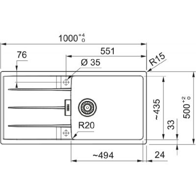 Franke Centro CNG 611-100 zlewozmywak granitowy 100x50 cm łupkowy szary 114.0716.329