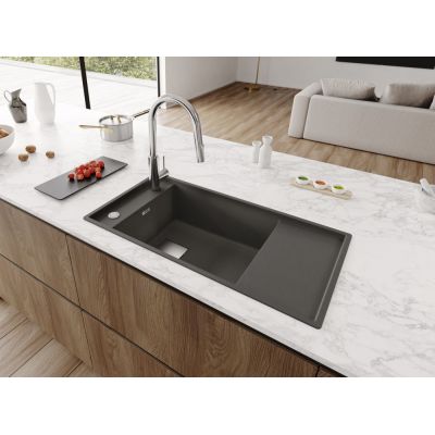 Franke Fresno FSG 611-88 zlewozmywak granitowy 87,7x49,5 cm łupkowy szary 114.0716.334