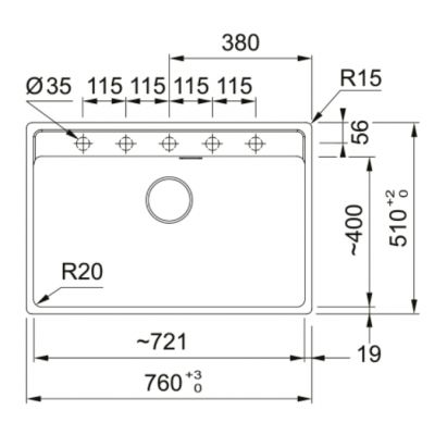 Franke Maris zlewozmywak granitowy 76x51 cm łupkowy szary 114.0716.340