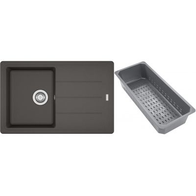 Franke Basis zlewozmywak granitowy z wkładką ociekową 78x50 cm szary 114.0741.961