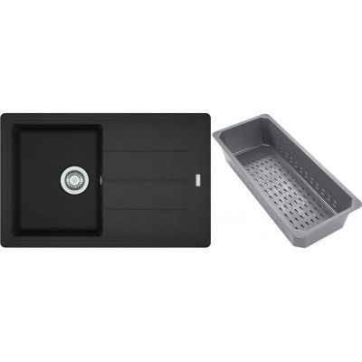 Franke Basis zlewozmywak granitowy z wkładką ociekową 78x50 cm onyx 114.0741.962