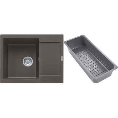 Franke Maris zlewozmywak granitowy z wkładką ociekową 62x50 cm szary 114.0741.966