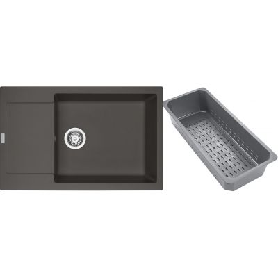 Franke Maris zlewozmywak granitowy z wkładką ociekową 78x50 cm szary 114.0741.974