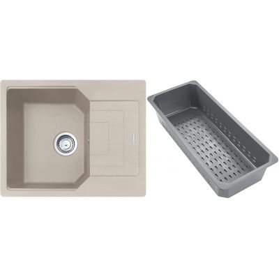 Franke Urban zlewozmywak granitowy z wkładką ociekową 62x50 cm orzechowy 114.0741.983