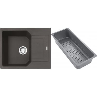 Franke Urban zlewozmywak granitowy z wkładką ociekową 62x50 cm łupkowy szary 114.0741.984