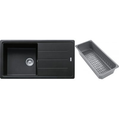Franke Basis zlewozmywak granitowy z wkładką ociekową 97x50 cm onyx 114.0743.010