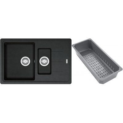 Franke Basis zlewozmywak granitowy z wkładką ociekową 78x50 cm onyx 114.0743.071