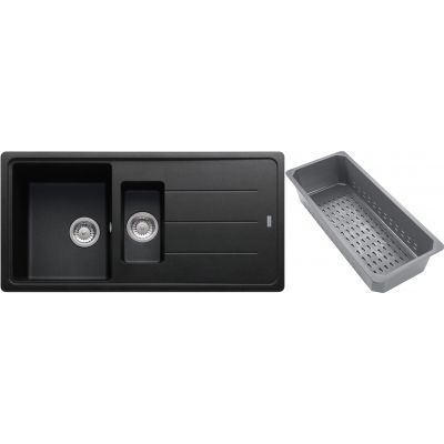 Franke Basis zlewozmywak granitowy z wkładką ociekową 97x50 cm onyx 114.0743.072