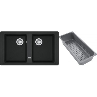 Franke Basis zlewozmywak granitowy z wkładką ociekową 86x50 cm onyx 114.0743.073