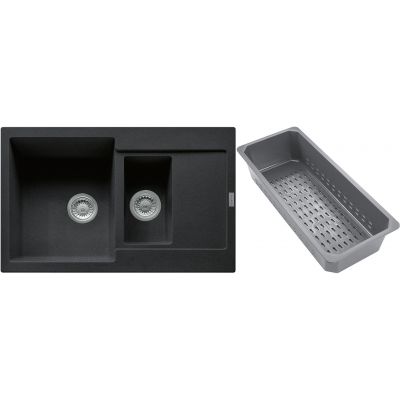 Franke Maris zlewozmywak granitowy z wkładką ociekową 78x50 cm onyx 114.0743.075