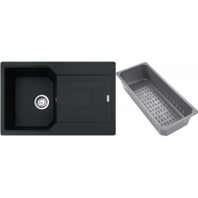 Franke Urban zlewozmywak granitowy z wkładką ociekową 78x50 cm onyx 114.0743.077