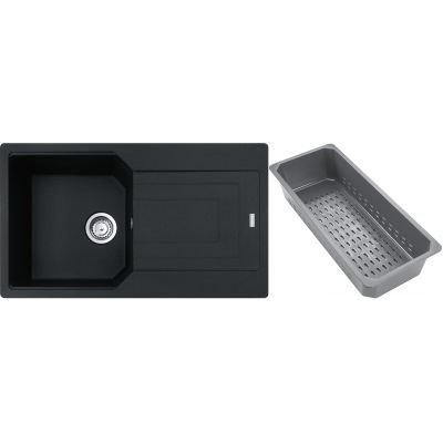 Franke Urban zlewozmywak granitowy z wkładką ociekową 86x50 cm onyx 114.0743.078