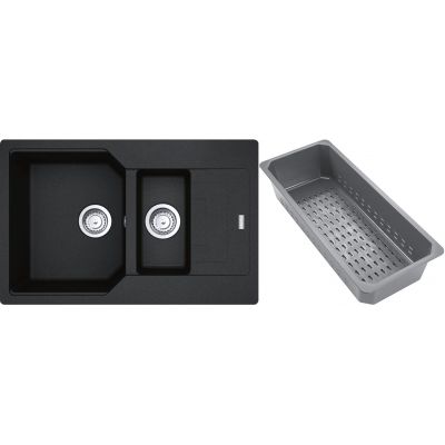 Franke Urban zlewozmywak granitowy z wkładką ociekową 78x50 cm onyx 114.0743.080