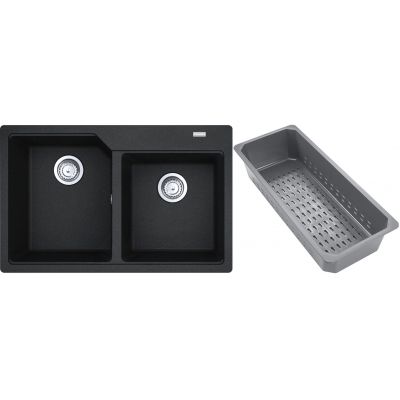 Franke Urban zlewozmywak granitowy z wkładką ociekową 78x50 cm onyx 114.0743.082