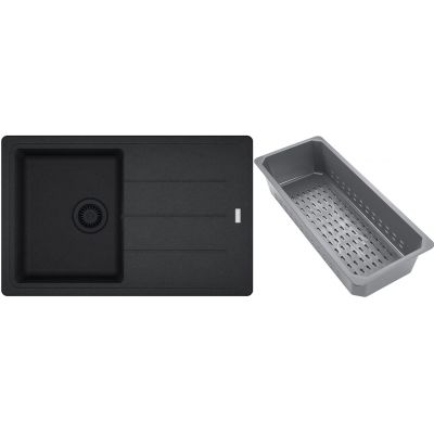 Franke Basis zlewozmywak granitowy z wkładką ociekową 78x50 cm onyx 114.0743.084