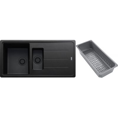 Franke Basis zlewozmywak granitowy z wkładką ociekową 97x50 cm onyx 114.0743.087