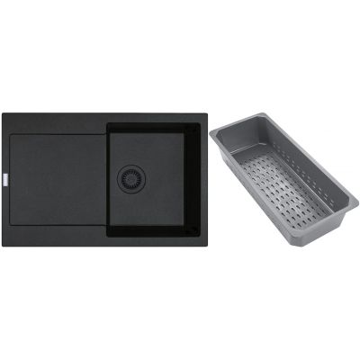 Franke Maris zlewozmywak granitowy z wkładką ociekową 78x50 cm onyx 114.0743.090