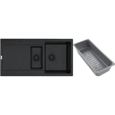 Franke Maris zlewozmywak granitowy z wkładką ociekową 97x50 cm onyx 114.0743.095