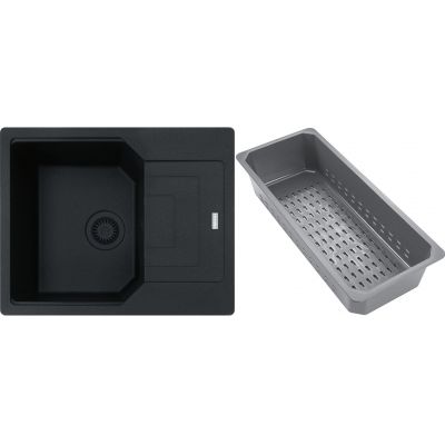 Franke Urban zlewozmywak granitowy z wkładką ociekową 62x50 cm onyx 114.0743.097