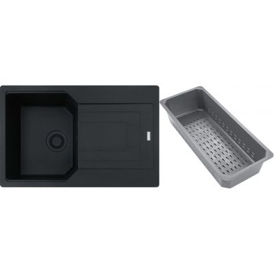 Franke Urban zlewozmywak granitowy z wkładką ociekową 78x50 cm onyx 114.0743.099