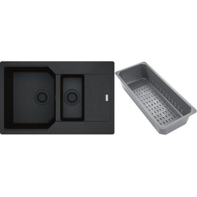 Franke Urban zlewozmywak granitowy z wkładką ociekową 78x50 cm onyx 114.0743.103