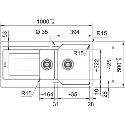 Franke Urban zlewozmywak granitowy z wkładką ociekową 100x50 cm onyx 114.0743.081