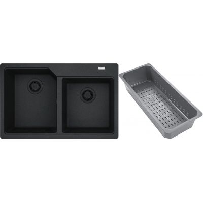 Franke Urban zlewozmywak granitowy z wkładką ociekową 78x50 cm onyx 114.0743.105