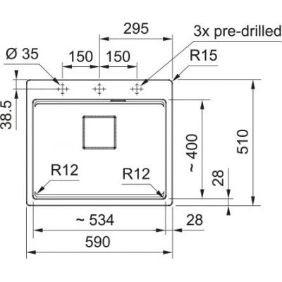 Franke Kanon KNG PRO 610-53 FTL zlewozmywak granitowy 59x51 cm biały polarny 114.0749.555