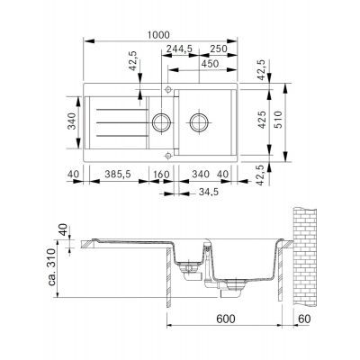 Franke Java JAG 651 zlewozmywak 100x51 cm Fragranite onyks 114.0167.027