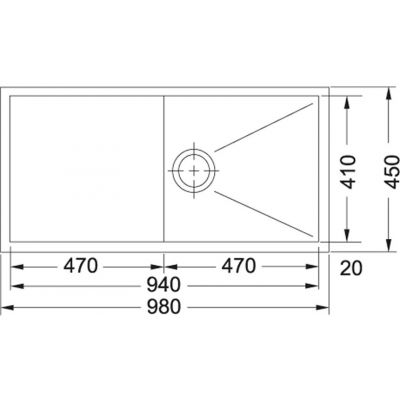 Franke Planar PPX 111 zlewozmywak 98x45 cm wpuszczany stal szlachetna szczotkowana 122.0198.364