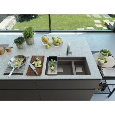 Franke Kanon KNG 120 zlewozmywak 76x46 cm Fragranite kamienny szary 125.0528.639