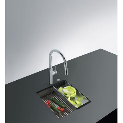 Franke Kanon KNG 110-37 zlewozmywak granitowy 46x41 cm łupkowy szary 125.0716.370