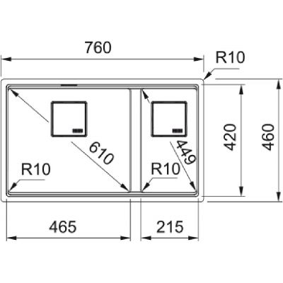 Franke Kanon KNG 120-46-21 zlewozmywak granitowy 76x46 cm łupkowy szary 125.0716.373
