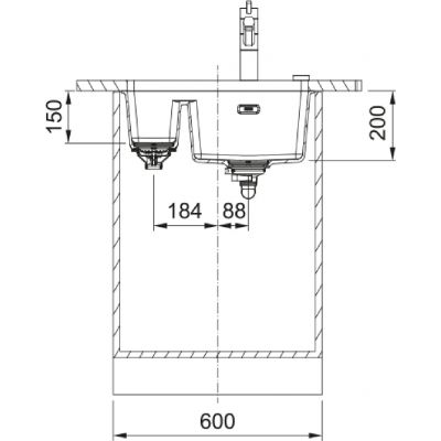 Franke Maris MRG 110-52 zlewozmywak granitowy 55,3x43,3 cm łupkowy szary 125.0716.378