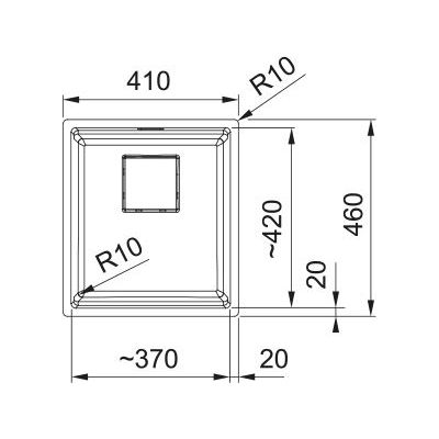 Franke Kanon KNG PRO 110-37 zlewozmywak granitowy 46x41 cm czarny mat 125.0749.651