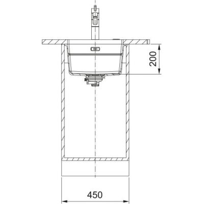 Franke Kanon KNG PRO 110-37 zlewozmywak granitowy 46x41 cm czarny mat 125.0749.651