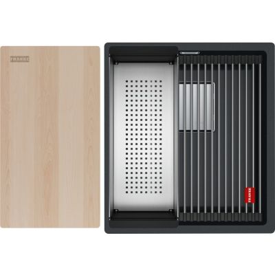 Franke Kanon KNG PRO 110-37 zlewozmywak granitowy 46x41 cm czarny mat 125.0749.651