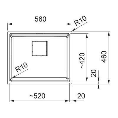 Franke Kanon KNG PRO 110-52 zlewozmywak granitowy 56x46 cm czarny mat 125.0749.661