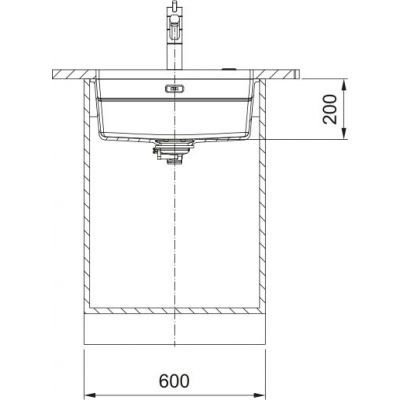Franke Kanon KNG PRO 110-52 zlewozmywak granitowy 56x46 cm czarny mat 125.0749.661