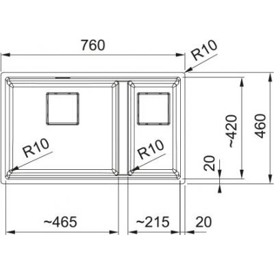 Franke Kanon KNG PRO 160-46-21 zlewozmywak granitowy 76x46 cm onyx 125.0749.680
