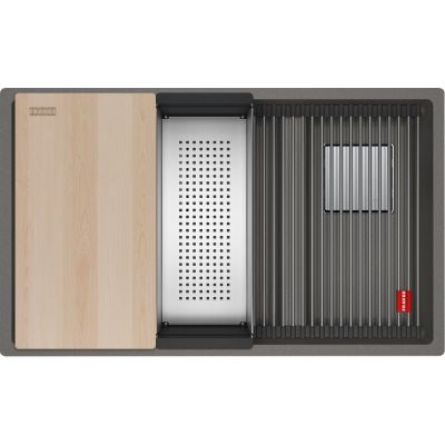 Franke Kanon KNG PRO 160-46-21 zlewozmywak granitowy 76x46 cm kamienny szary 125.0749.678