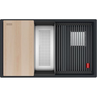 Franke Kanon KNG PRO 160-46-21 zlewozmywak granitowy 76x46 cm czarny mat 125.0749.681