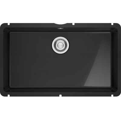 Franke KubusX zlewozmywak ceramiczny 70,5x40 cm onyx połysk 126.0738.296