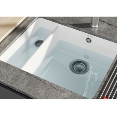 Franke KubusX zlewozmywak ceramiczny 49x40 cm biały połysk 126.0738.298