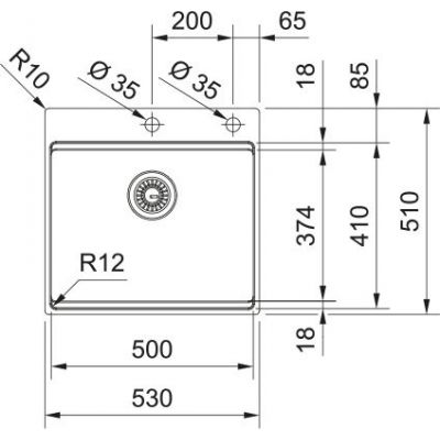 Franke Box Pro BXX PRO 210-50 TL zlewozmywak stalowy 53x51 cm stal szlachetna 127.0749.856