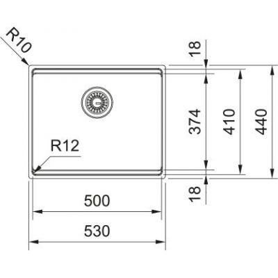 Franke Box Pro BXX PRO 210/110-50 zlewozmywak stalowy 53x44 cm stal szlachetna 127.0749.858