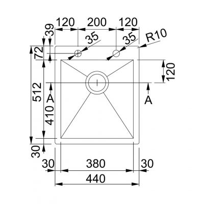 Franke Planar PPX 210-44 zlewozmywak stalowy 44x51,2 cm stal szczotkowana 127.0203.470