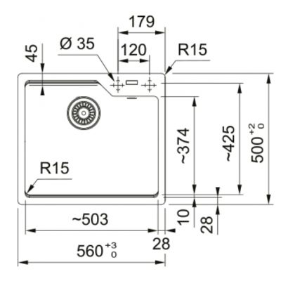 Franke Urban zlewozmywak granitowy 56x50 cm łupkowy szary 114.0716.361