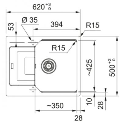 Franke Urban zlewozmywak granitowy 62x50 cm łupkowy szary 114.0716.362