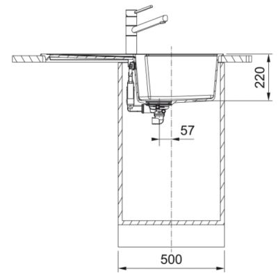 Franke Urban zlewozmywak granitowy 86x50 cm łupkowy szary 114.0716.365